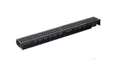 Plastic Channel Standart 100.125 h129, cast-iron transverse grating C250