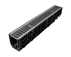 Set Ecoteck STANDART:draindge channel 100.175 h179, welded galvanized  grating,cl.B125